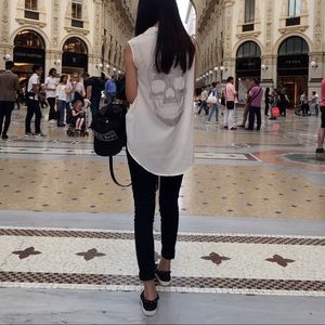 Philipp Plein - tank top with bling skull